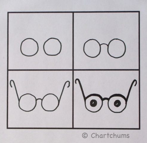 The arms of the eyeglasses can be angled inward for a slightly different look 
